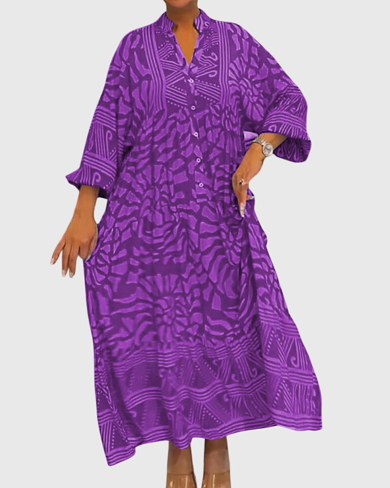 Chic Maxi Dress with Vibrant Print for Any Occasion