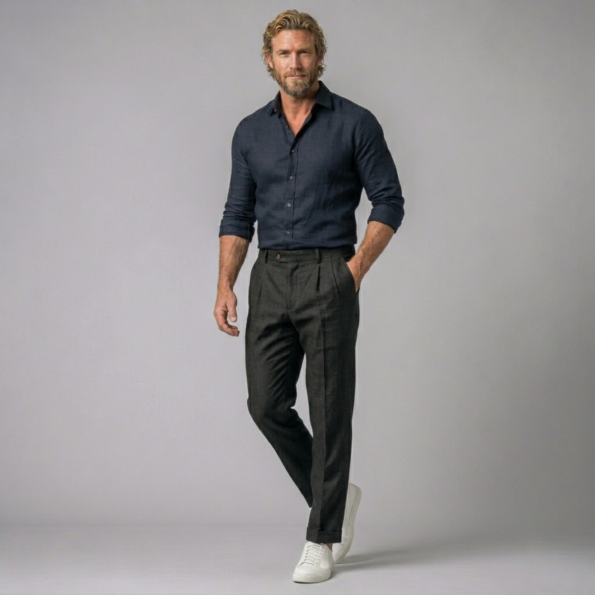 The Windfield Men’s Slim Fit Lightweight Linen Dress Pants