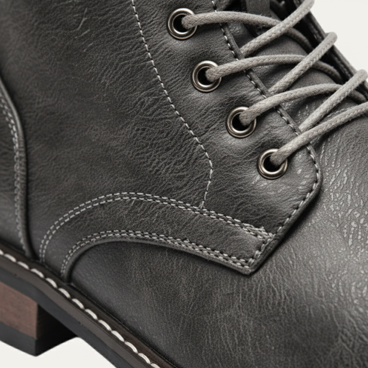 The Porto Cervo Men’s Durable Faux Leather Lace Up Ankle Boots