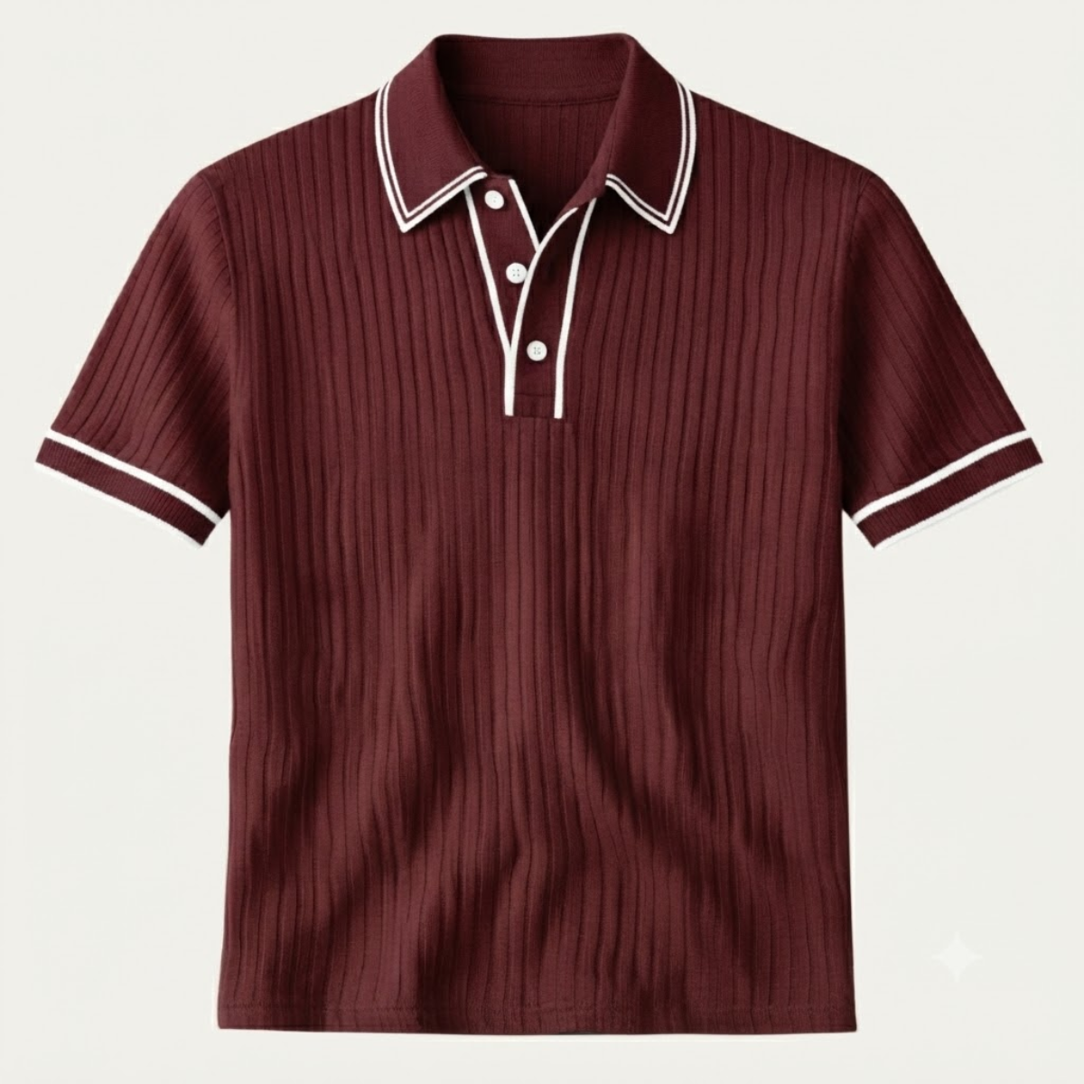 The Moscova Men’s Ribbed Knit Business Polo Shirt
