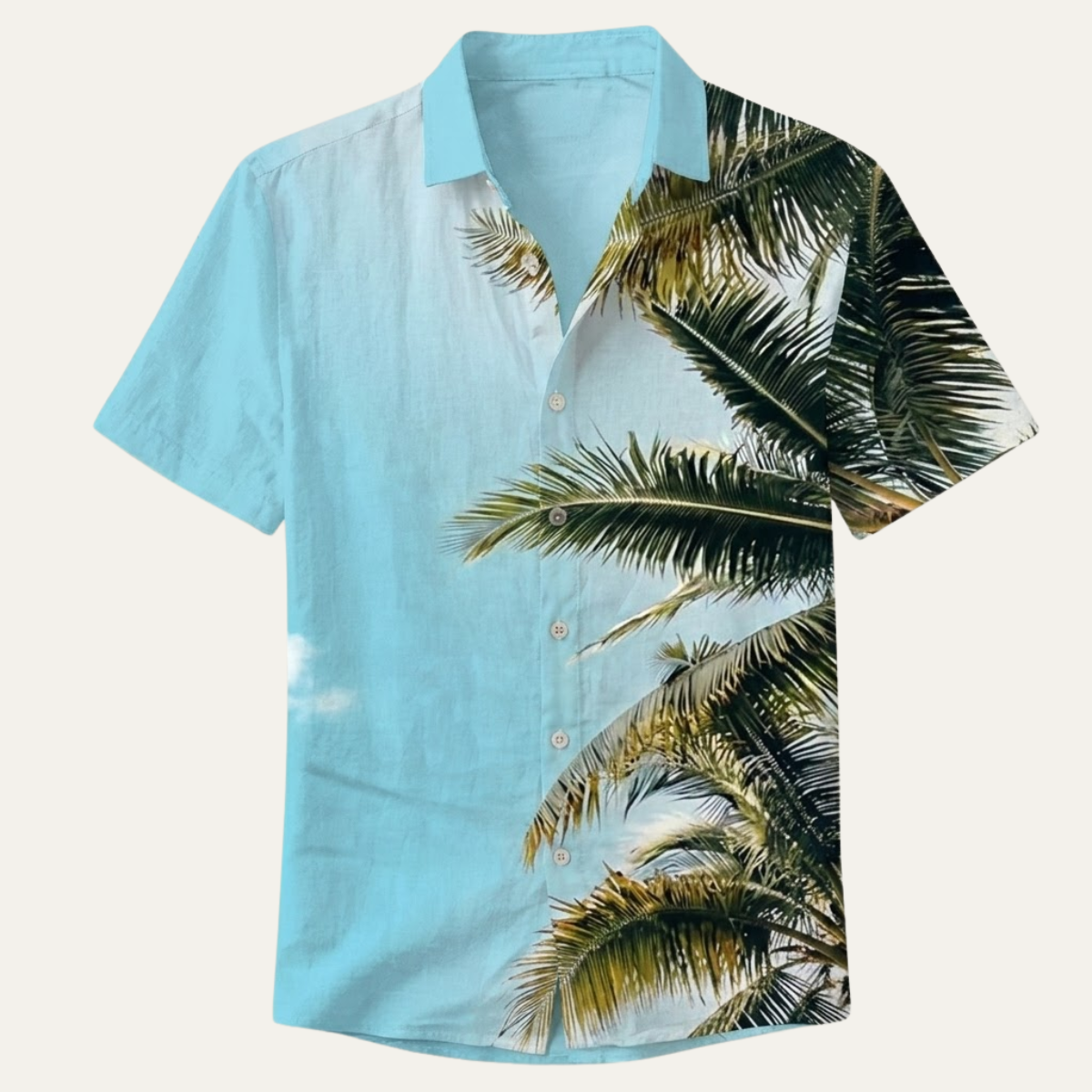 The Willowrun Men’s Classic Tropical Coconut Print Hawaiian Beach Shirt