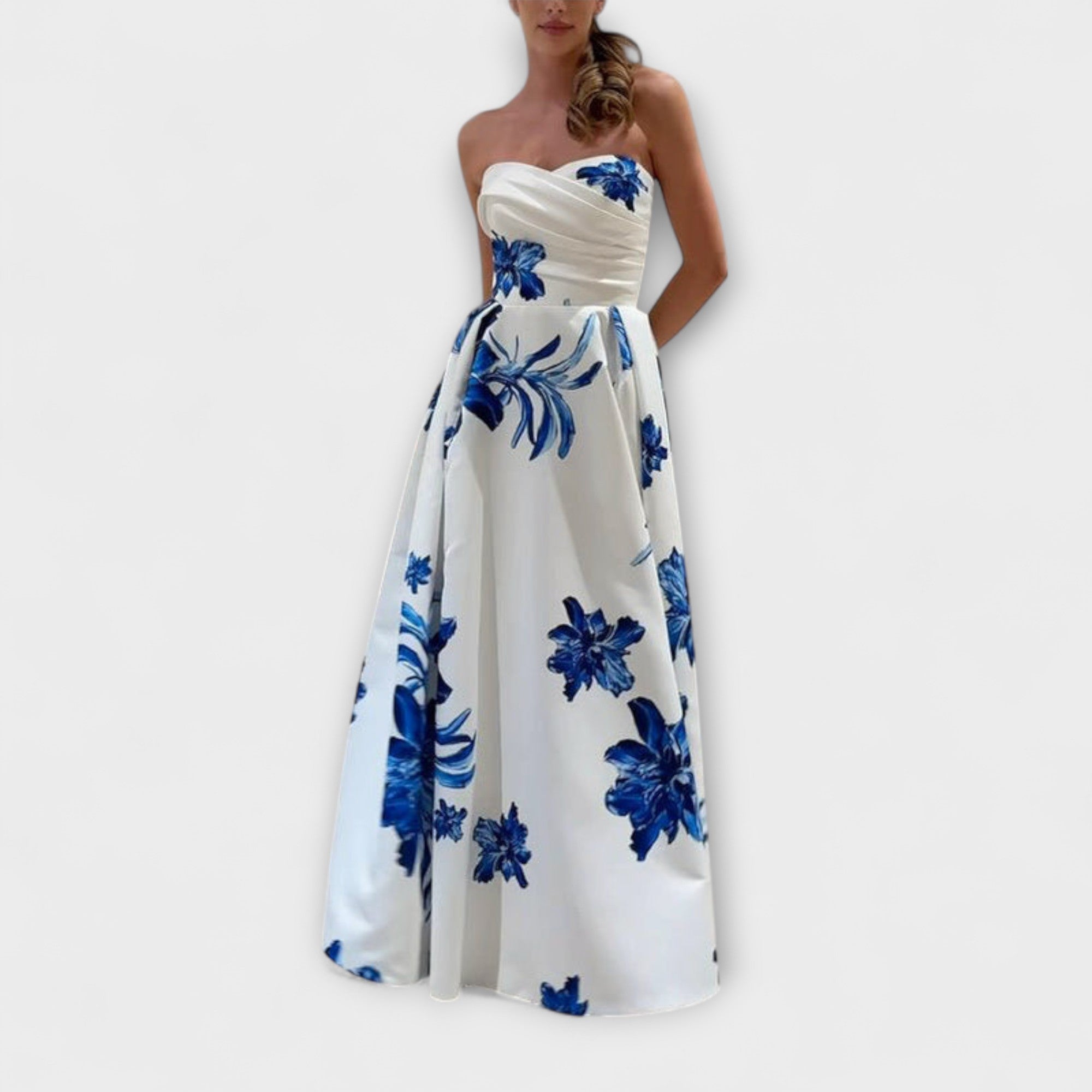 Rosalie - Floral Off-Shoulder Prom Dress
