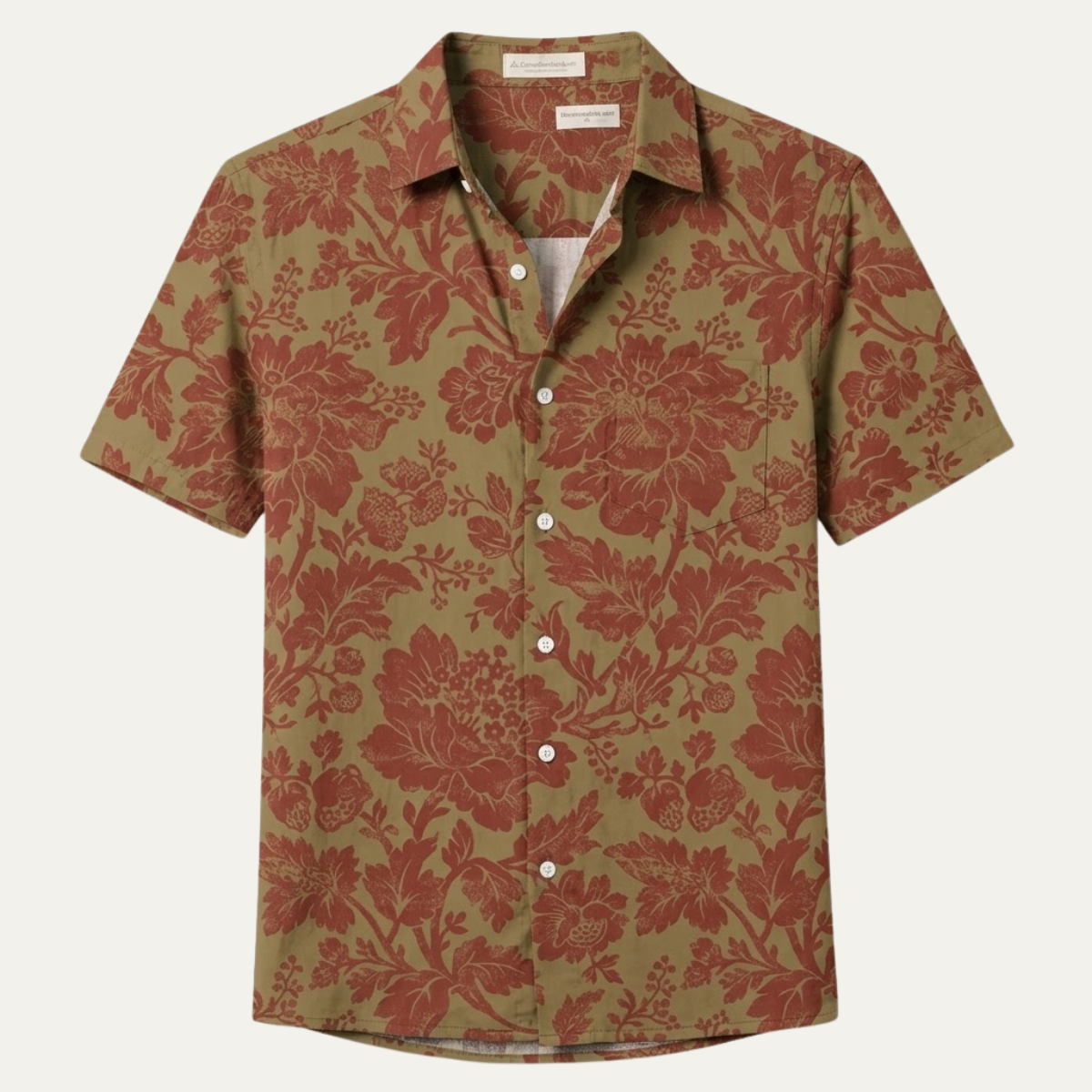 The Pinebrook Hill Men’s Tropical Coconut Print Hawaiian Beach Shirt