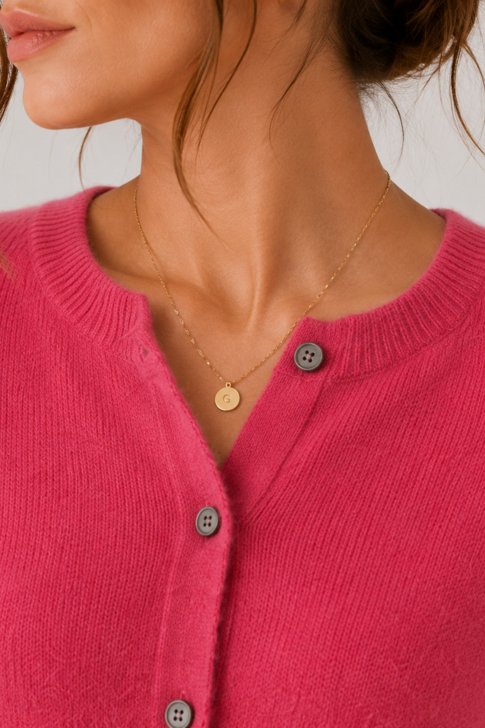 Women's Button-Front Cardigan Sweater Crew Neck Long Sleeve Knit Casual