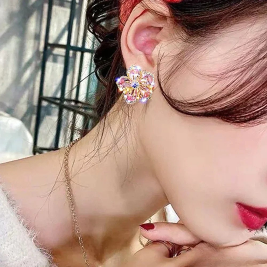 Radiant Silver Earrings Featuring Zirconia