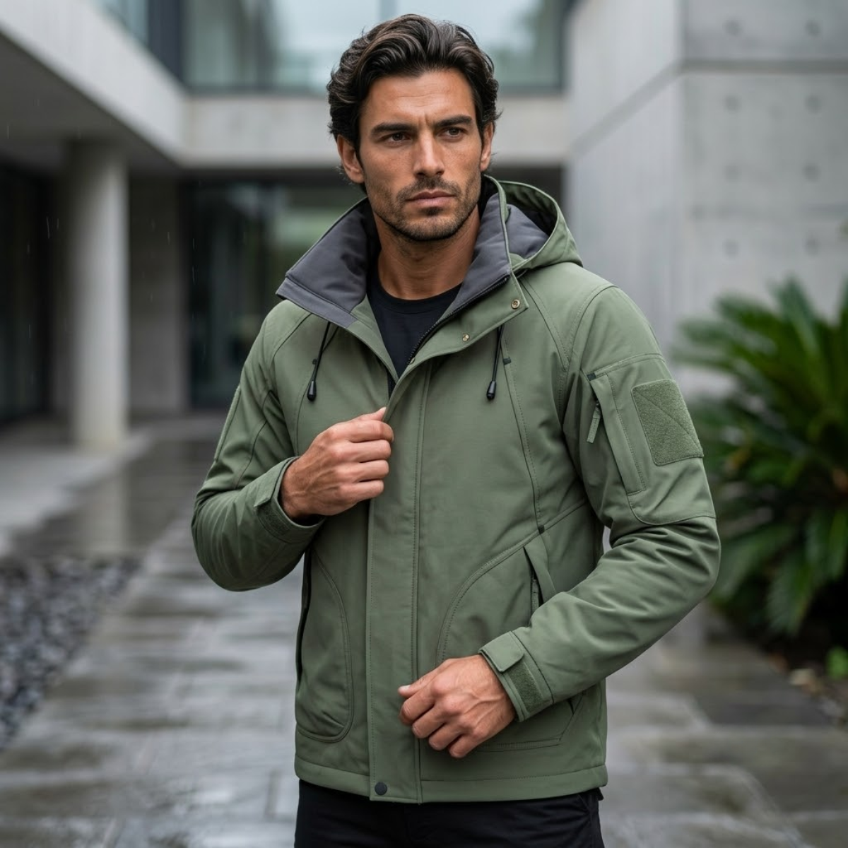 The Everfort Waterproof Rain Jacket – Windproof Hooded Outdoor Coat