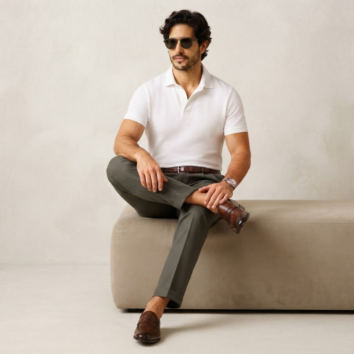 The Montfield Men’s Double Pleated High Waist Straight Leg Pants