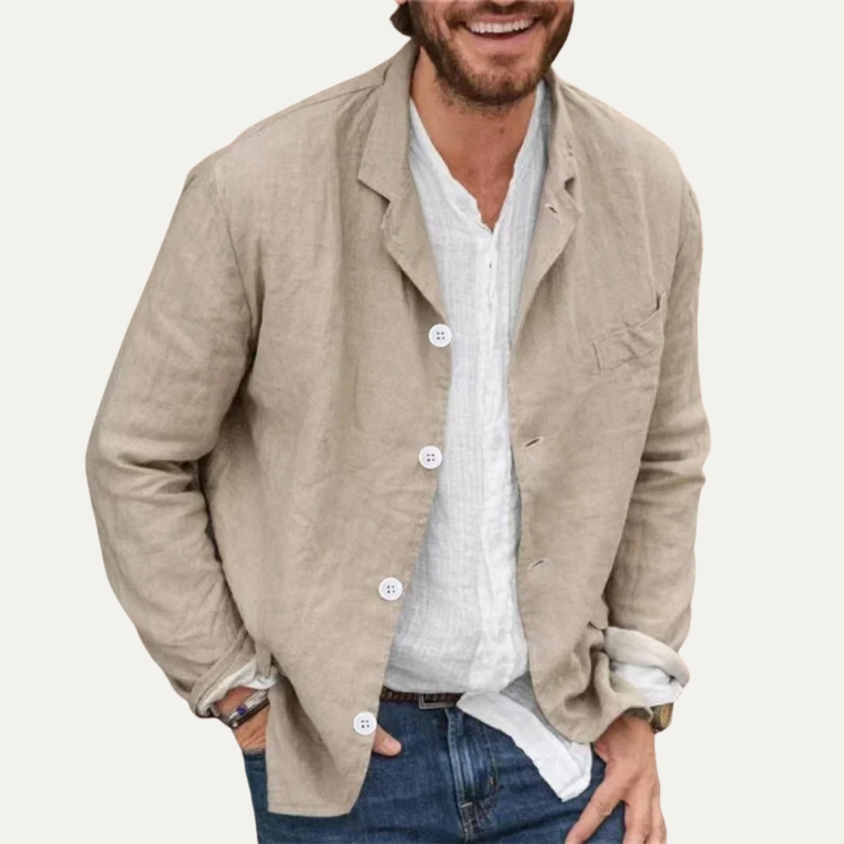 The Ellsworth Men’s Linen Casual Overshirt