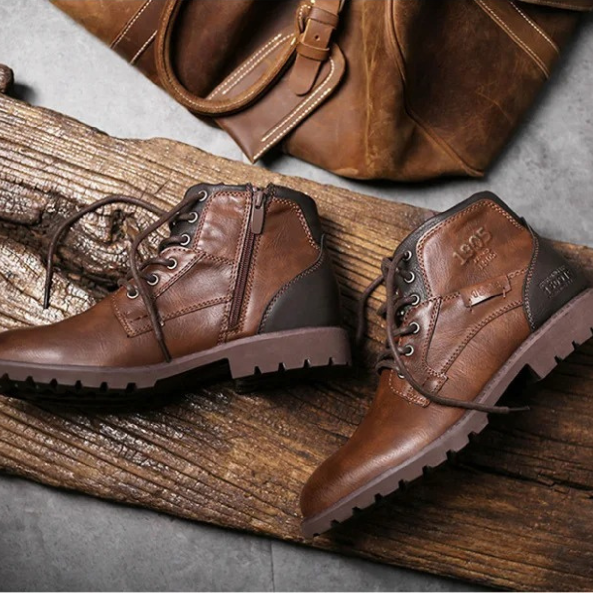 The Oakshade Men’s Military Combat Leather Boots