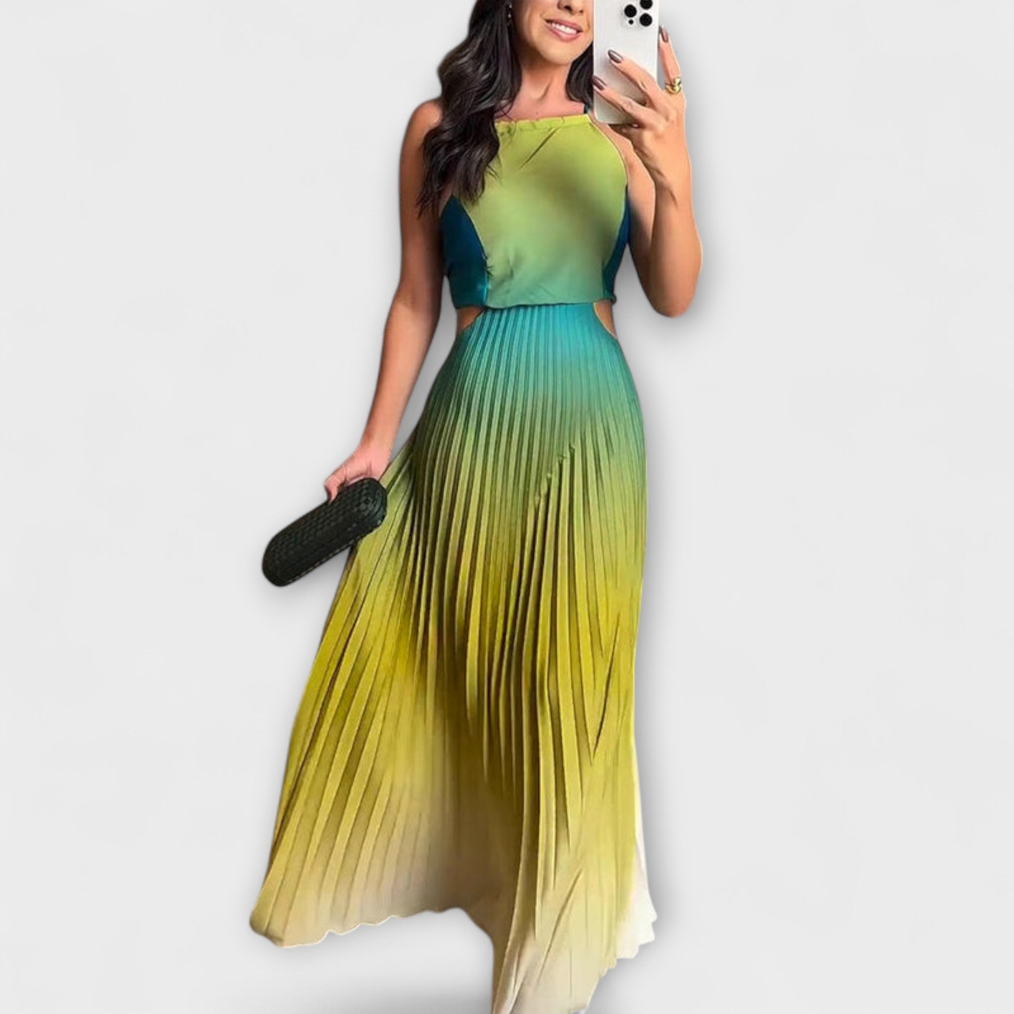 Chic Backless Tie-Dye Prom Dress