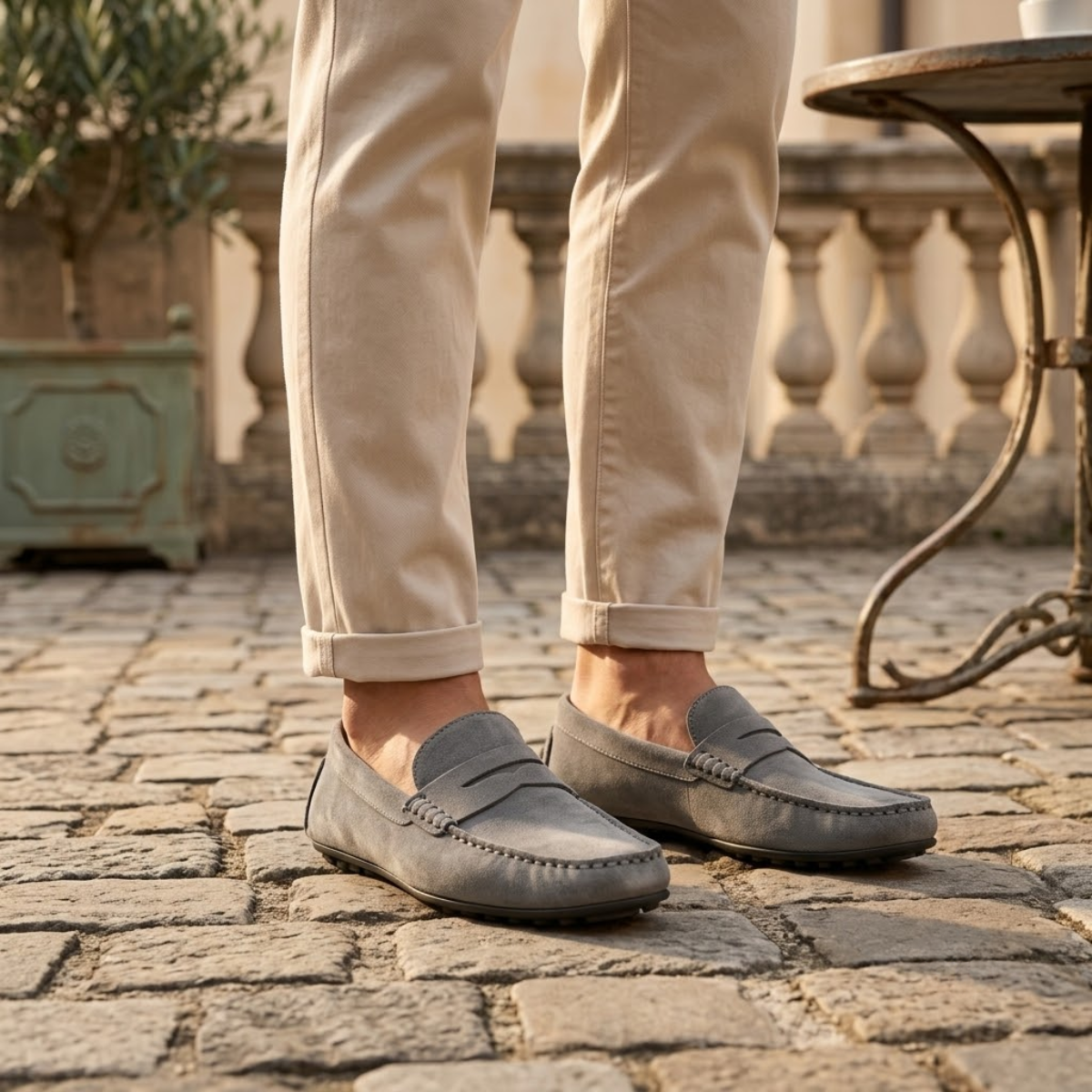 The Marostica Men’s Suede Classic Moccasins Slip On Loafers