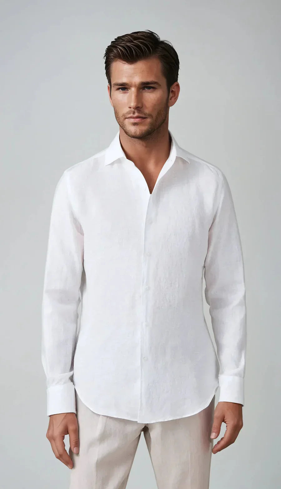The Matera Men's Premium Linen Button Up Shirt
