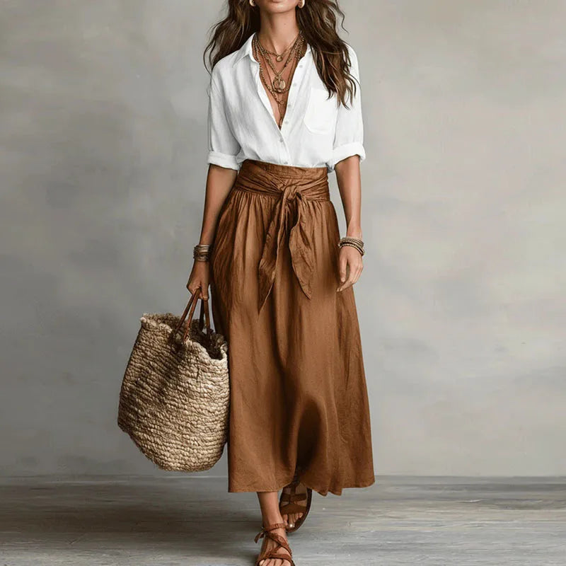 Women's Co-Ord Set Linen Two-Piece Outfit