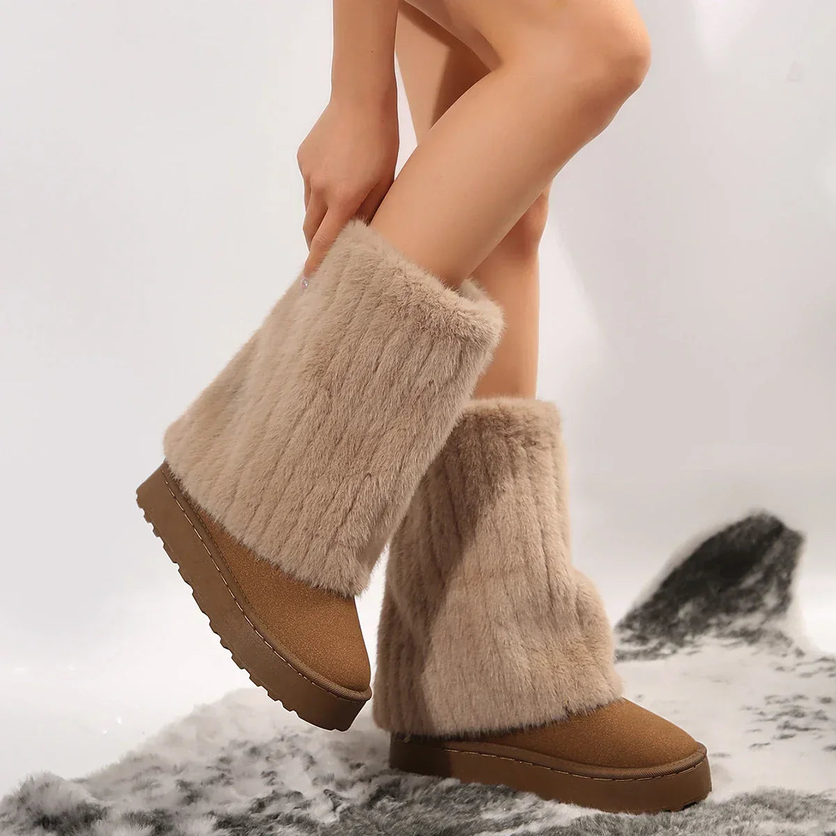 Raila | Women's Winter Boot Faux Fur Mid-Calf