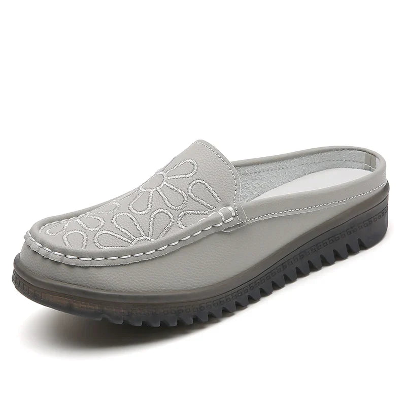 Women's Floral Slip On Mule Clogs Cushioned Sole Non-Slip Casual Shoes