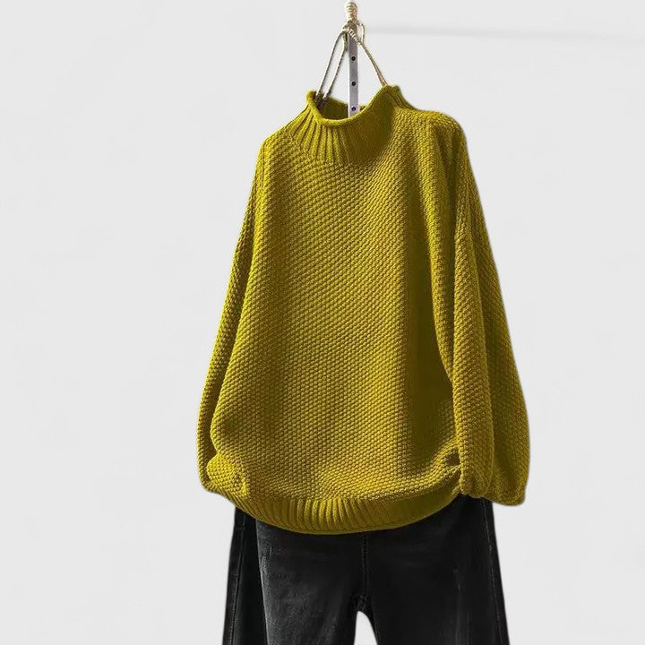 Women's Turtleneck Sweater Chunky Knit Long Sleeve Oversized Pullover Winter