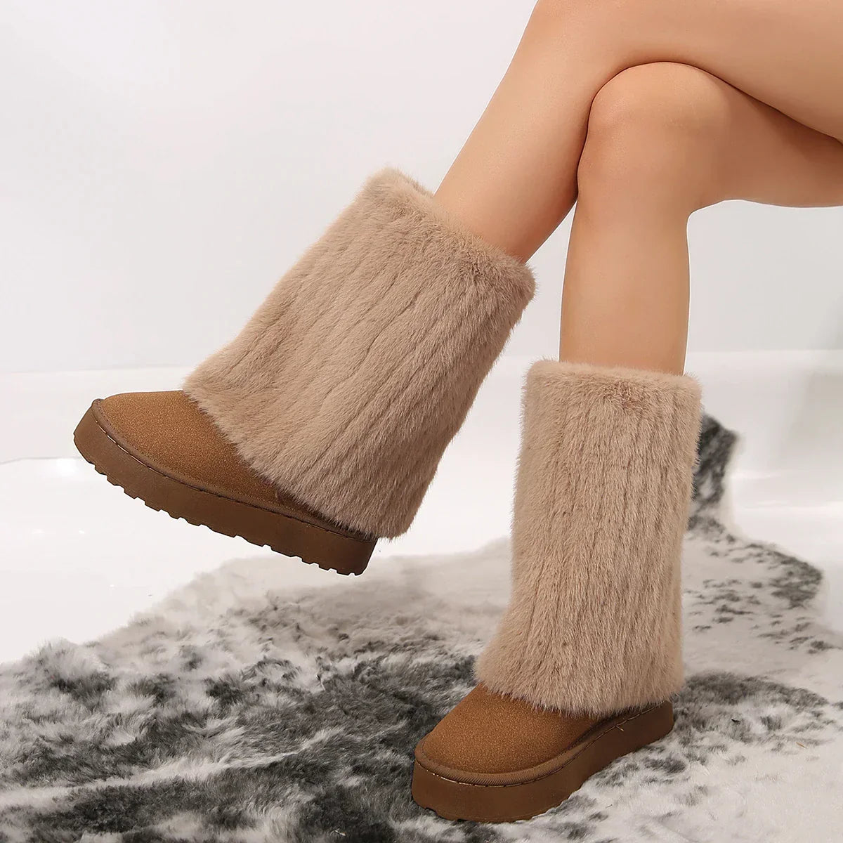 Raila | Women's Winter Boot Faux Fur Mid-Calf