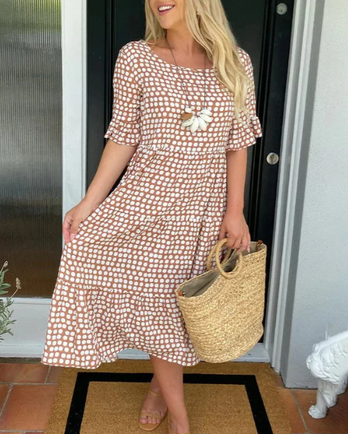 Zora Sable Midi Dress for Any Occasion
