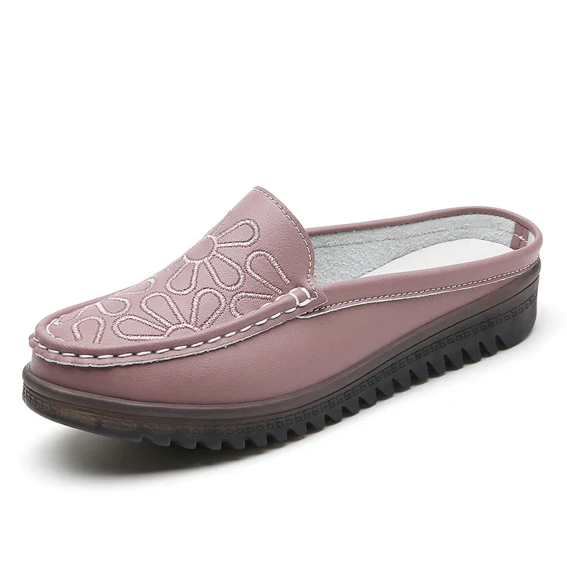 Women's Floral Slip On Mule Clogs Cushioned Sole Non-Slip Casual Shoes