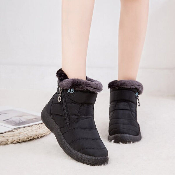 Lori | Women's Faux Fur Cuff Ankle Winter Boot