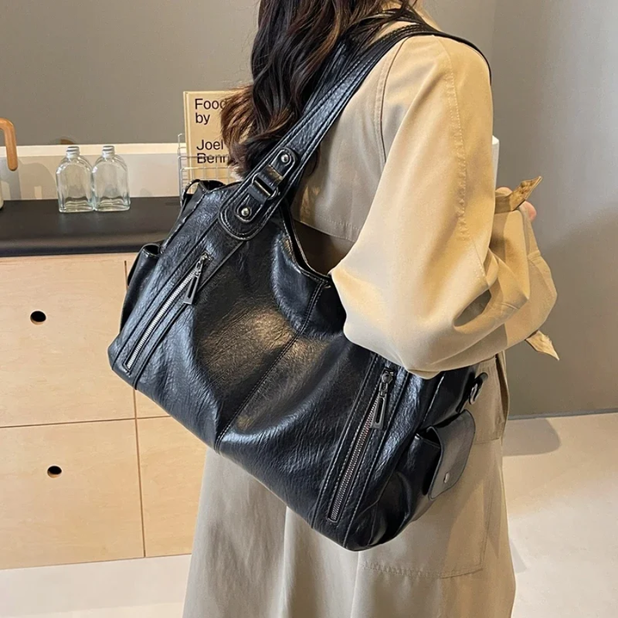 Chic Women's Shoulder Tote Bag with Crossbody Strap