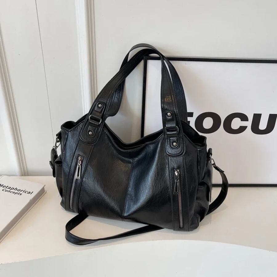 Chic Women's Shoulder Tote Bag with Crossbody Strap