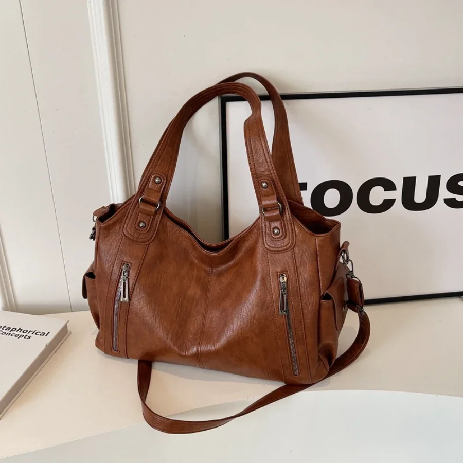 Chic Women's Shoulder Tote Bag with Crossbody Strap