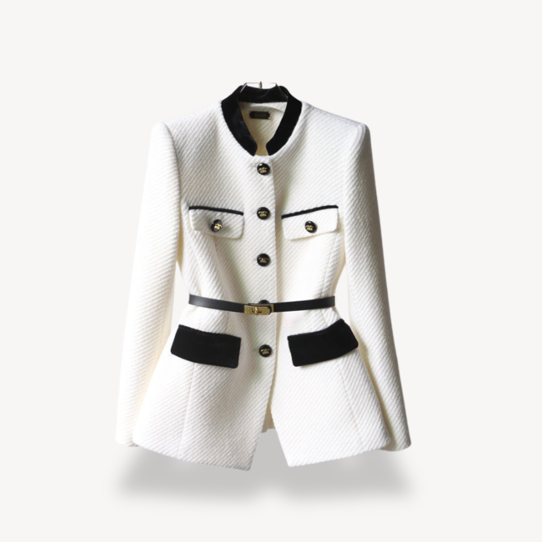 Velvet Women's Blazer with Gold-Tone Accents
