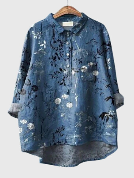 Valeria™ - Floral Print Chiffon Blouse for Everyday Wear