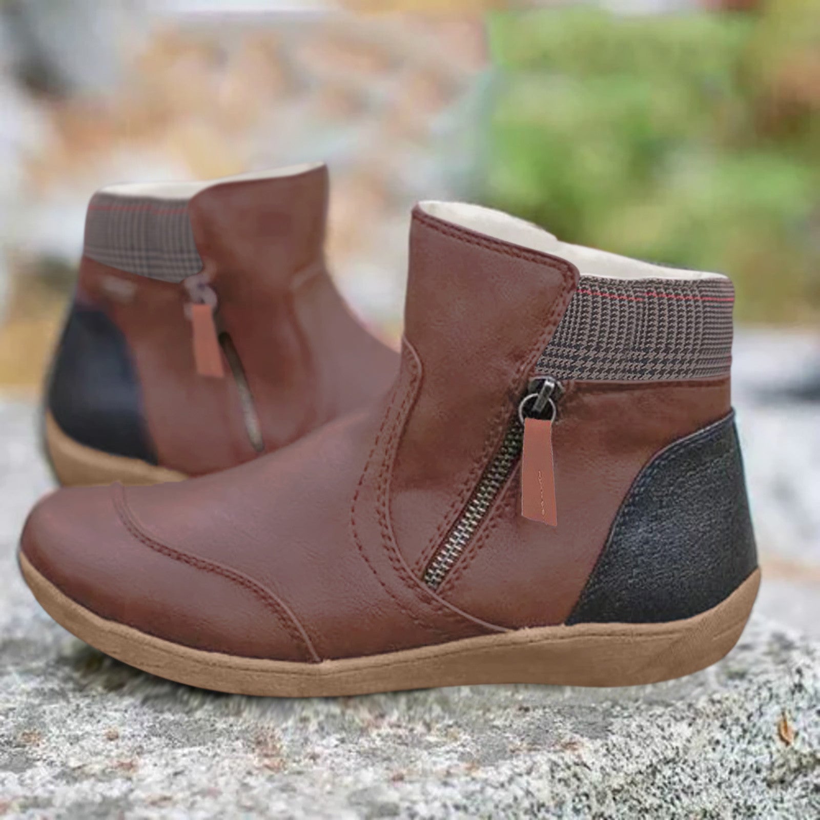 Chic Faux Fur Ankle Boots for Stylish Outings