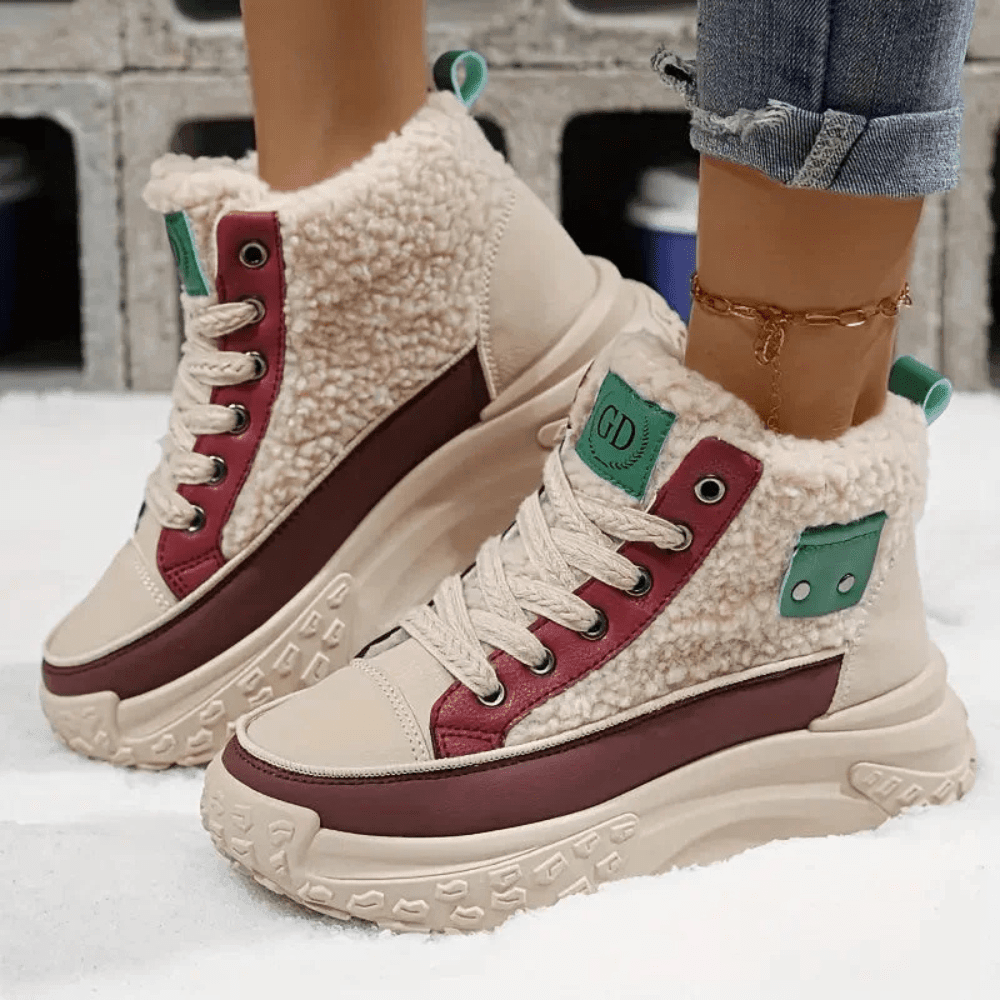 Delphine | Women's Winter Boot Fleece-Lined High-Top