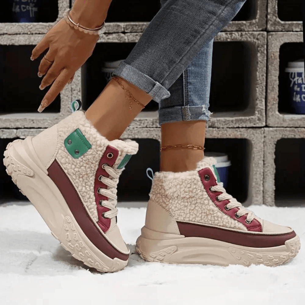 Delphine | Women's Winter Boot Fleece-Lined High-Top