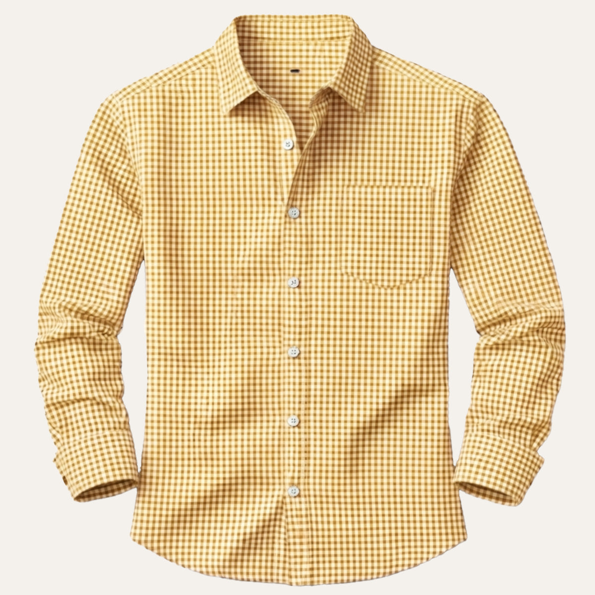The Varenna Men’s Casual Button Down Checkered Dress Shirt
