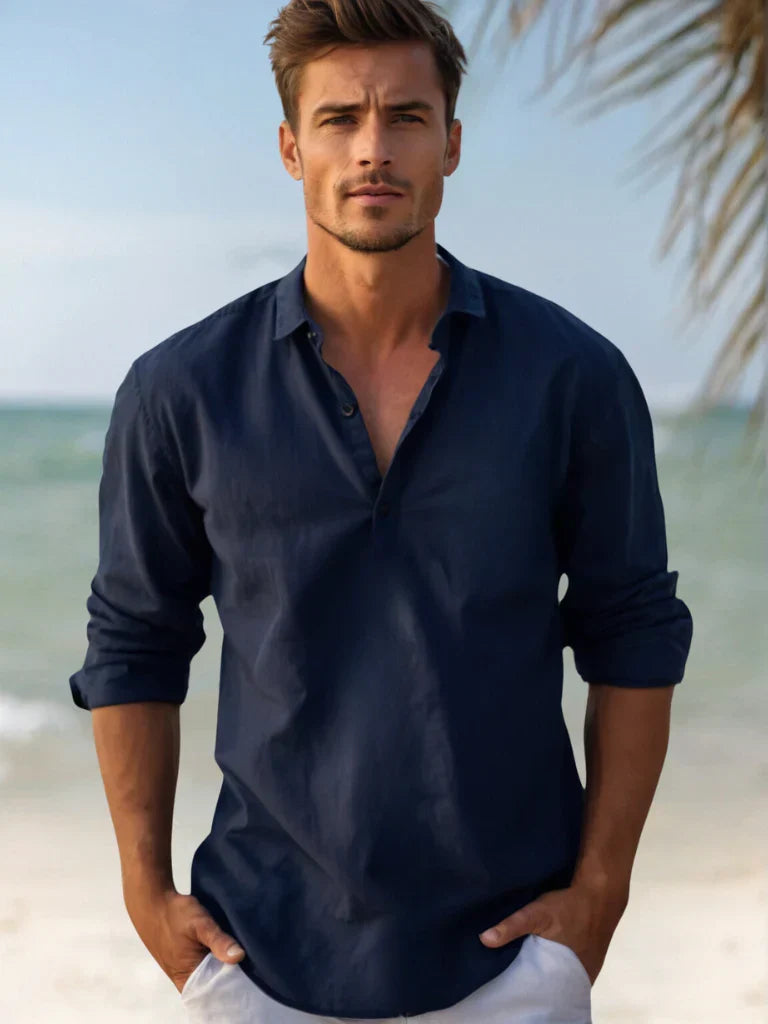 The Brescia Men's Relaxed Linen Lightweight Shirt