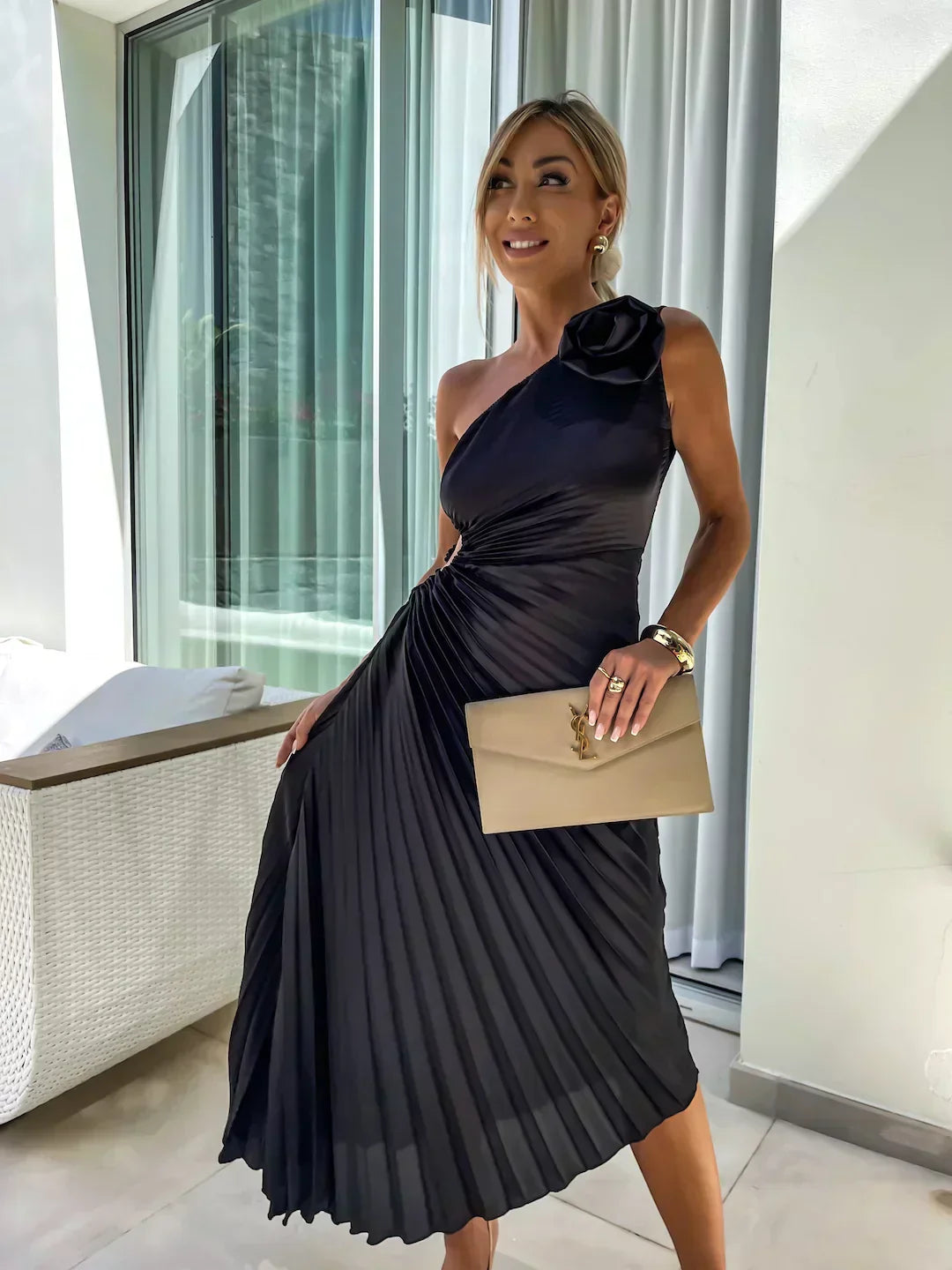 Wedding Guest Dress with Floral Design