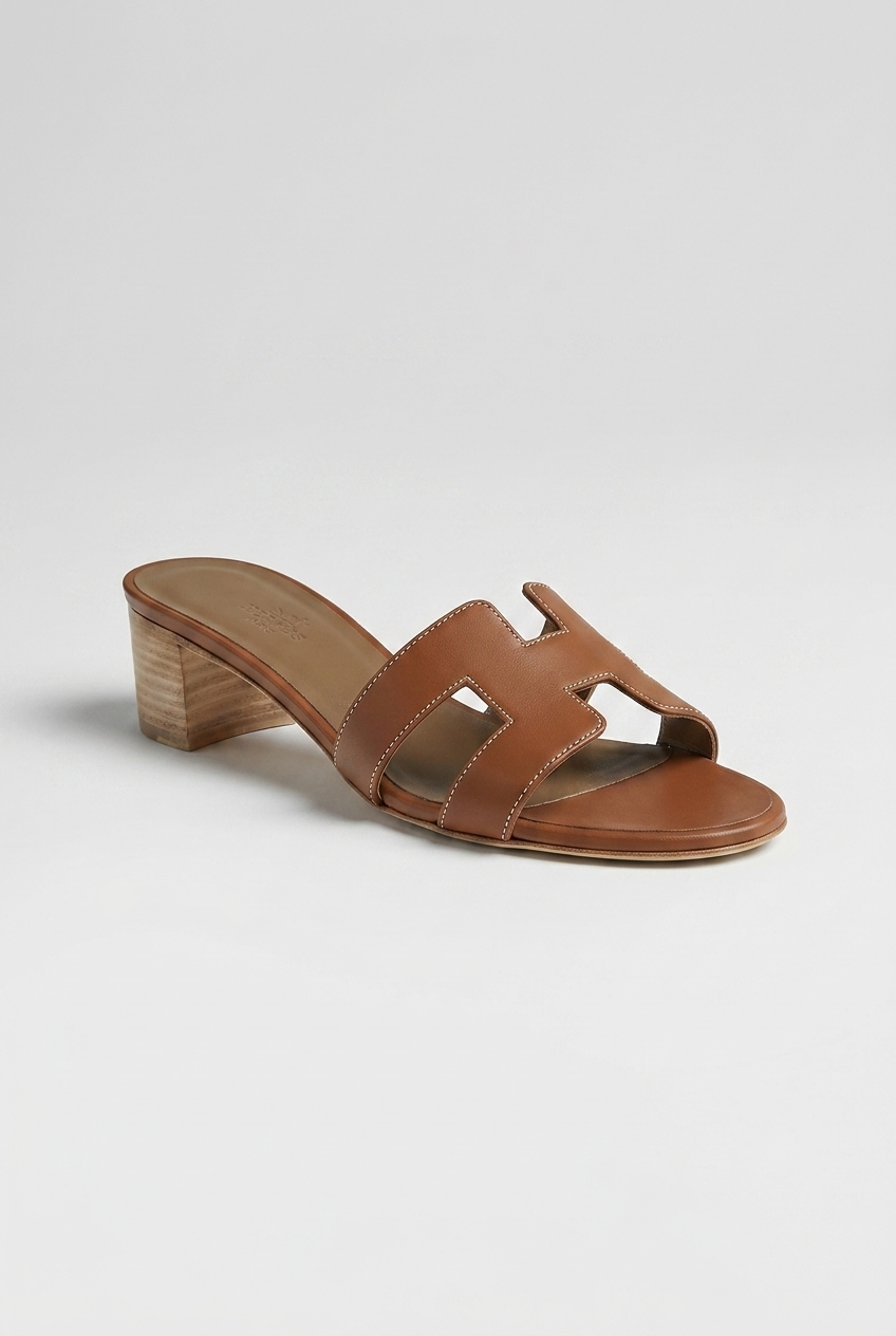 Women's Block Heel Slide Sandals Open-Toe Cutout Strap Casual Everyday