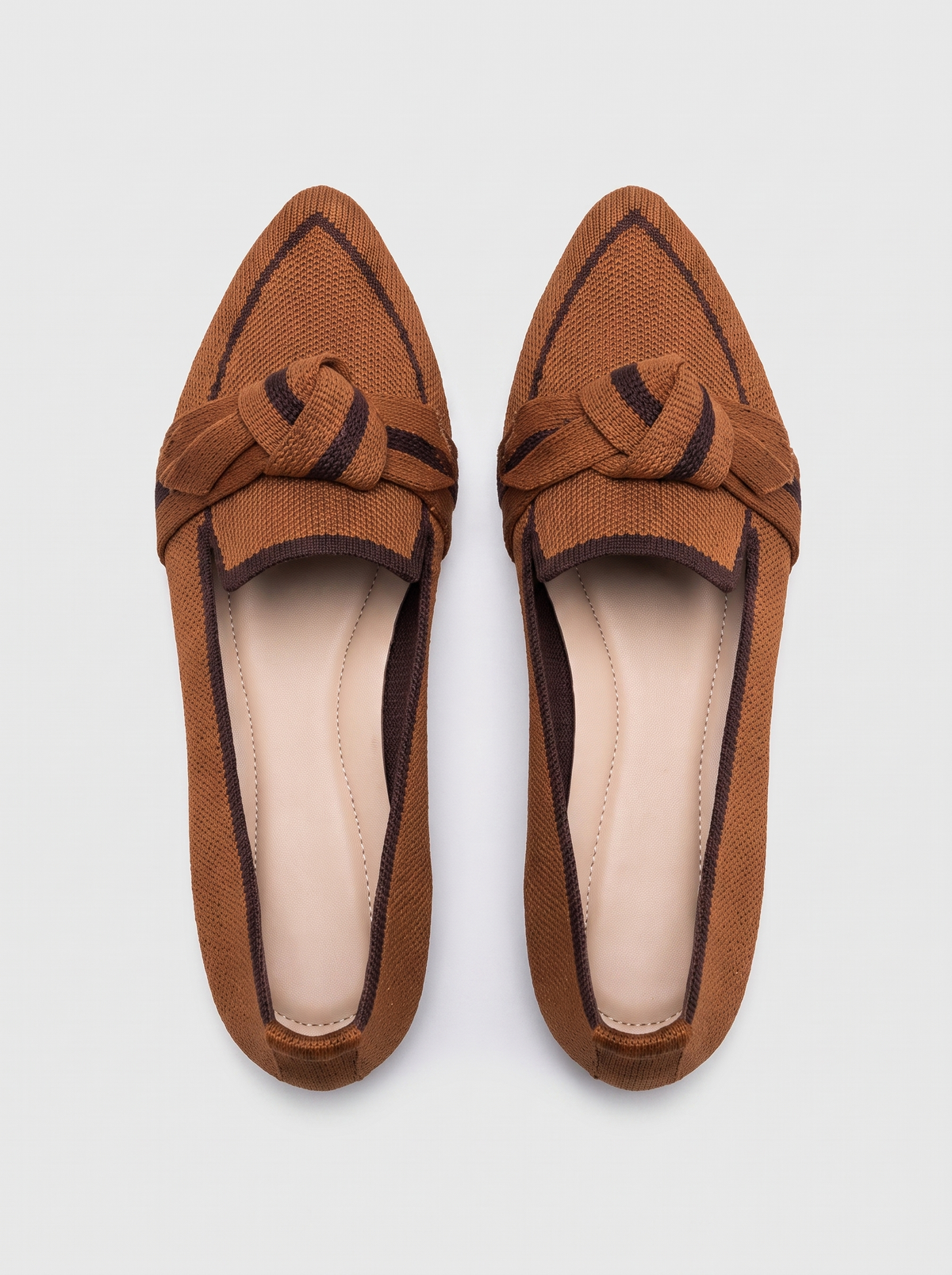 Women's Pointed Toe Loafers Knotted Bow Slip-On Flats Casual Everyday