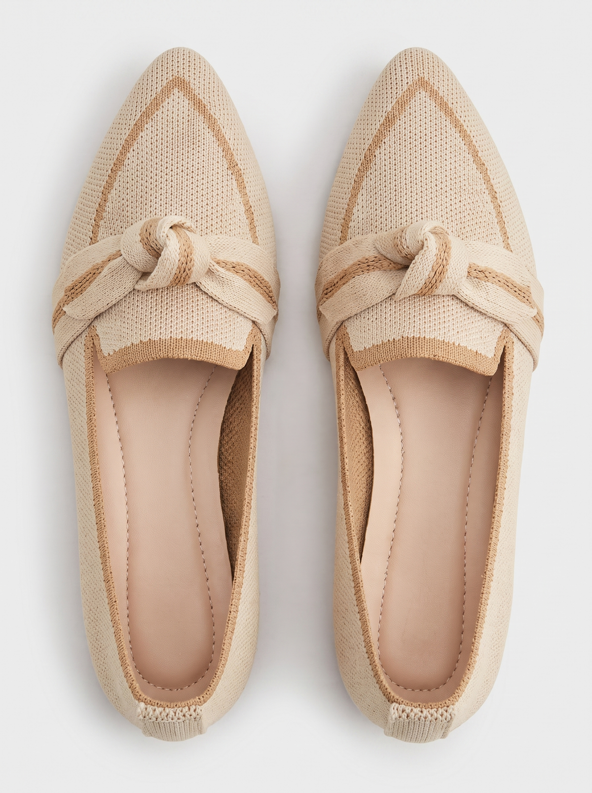 Women's Pointed Toe Loafers Knotted Bow Slip-On Flats Casual Everyday