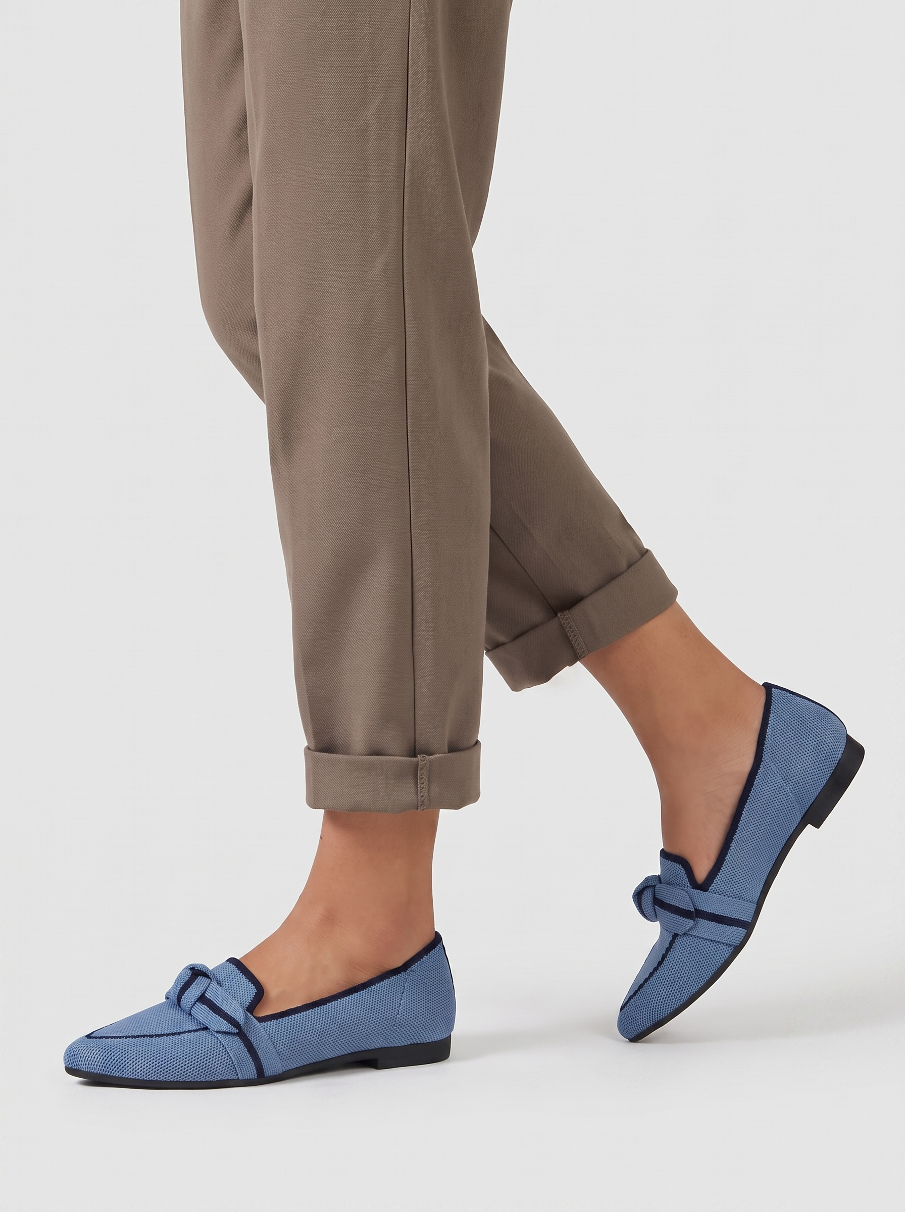 Women's Pointed Toe Loafers Knotted Bow Slip-On Flats Casual Everyday