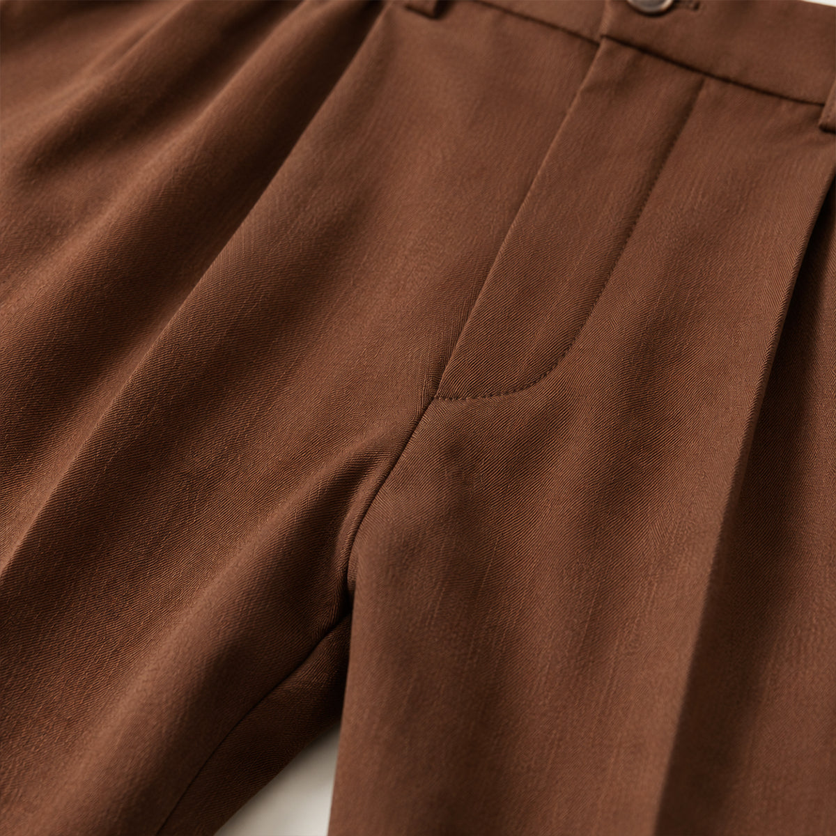 The Riva Garda Men’s High Waist Double Pleated Pants