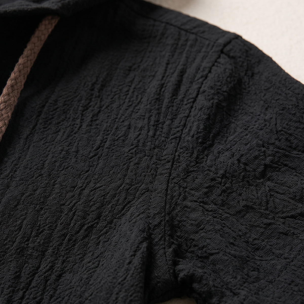 The Glenrock Men’s Cotton Linen Hooded Drawstring Casual Top
