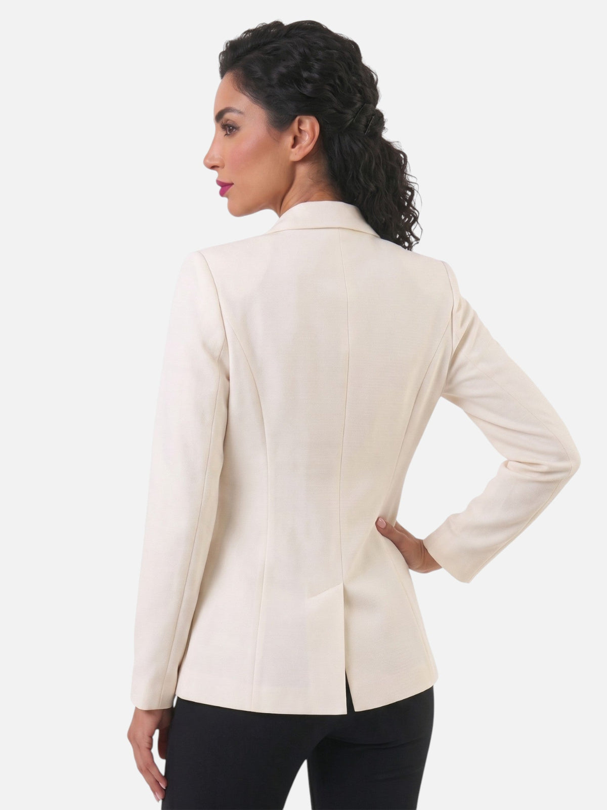 Women's Slim Fit Blazer Single Button Notch Lapel Long Sleeve Casual