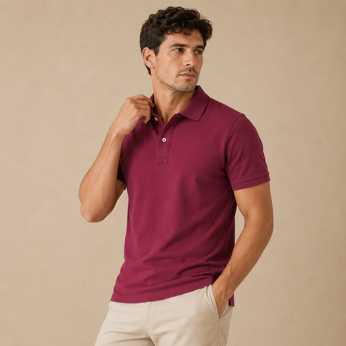The Vicenza Men’s Classic Solid Casual Fit Polo Shirt
