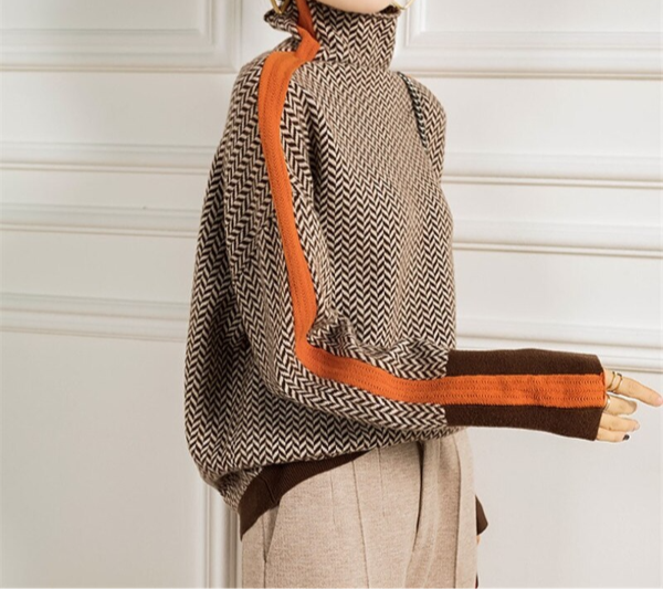 Piper | Herringbone Luxe Turtleneck Sweater