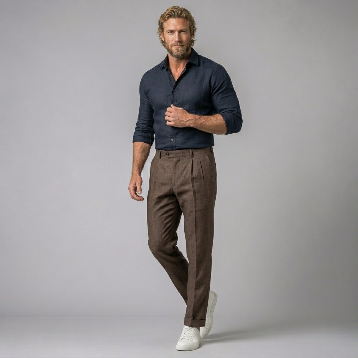 The Windfield Men’s Slim Fit Lightweight Linen Dress Pants