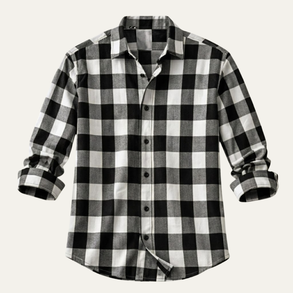 The Como Lago Men’s Casual Plaid Button-Up Shirt
