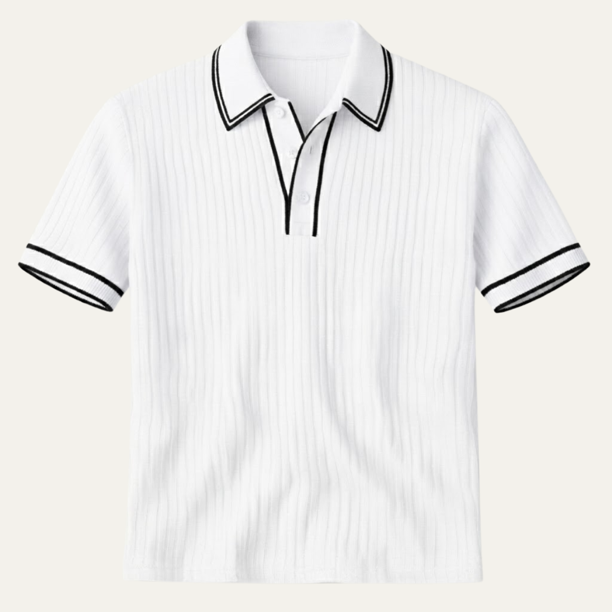 The Moscova Men’s Ribbed Knit Business Polo Shirt