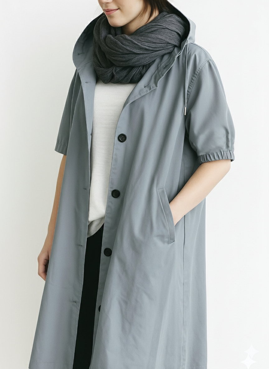 Anna - Stylish Hooded Trench Coat for All Occasions