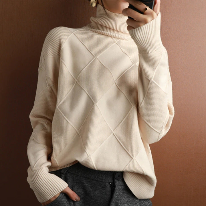 Chic Diamond Knit Sweater for Any Occasion