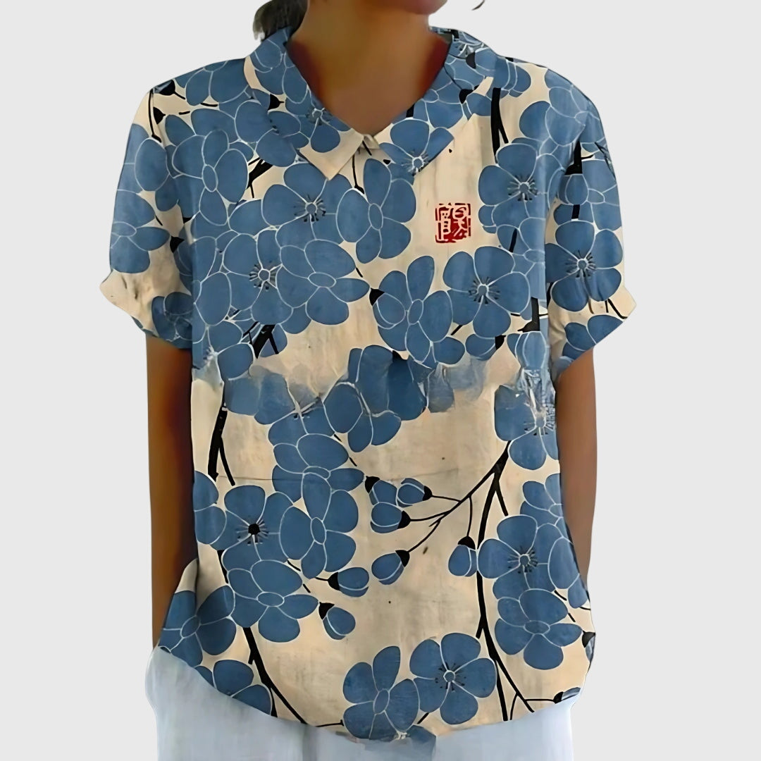 Jenna™ | Floral Chiffon Top for Every Occasion